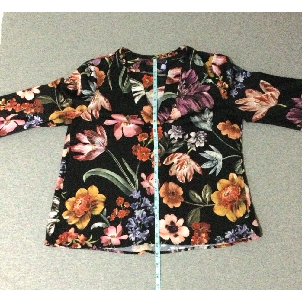 J Crew sz M blouse top multicolor floral polyester - Picture 9 of 11